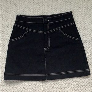 Black Zara Miniskirt with Thread Detailing